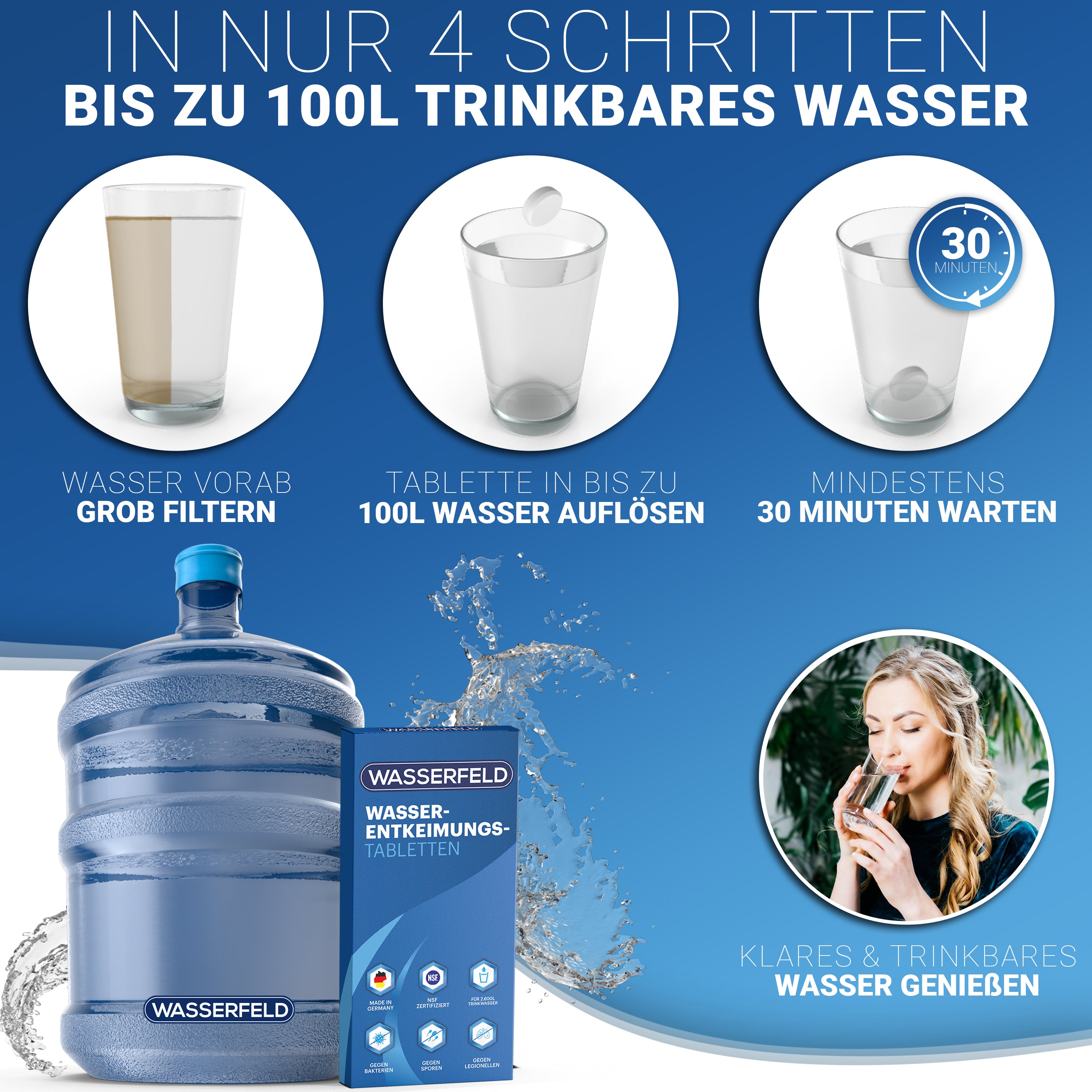 Wasserentkeimung - Tabletten